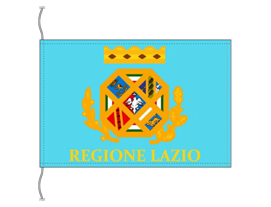 TOSPA イタリア 州旗 ラツィオ州（卓上旗16×24cm 高級テトロン製 日本製）