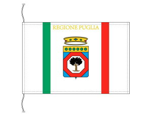 イタリア・州旗 プッリャ州(卓上旗16×24cm・高級テトロン製・日本製)