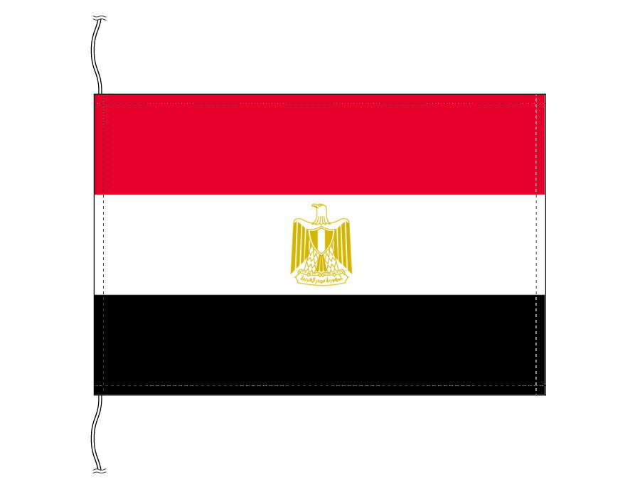 TOSPA エジプト 国旗 卓上旗 旗サイズ16×24cm テトロントロマット製 日本製 世界の国旗シリーズ
