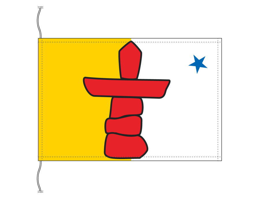 TOSPA ヌナブト準州の旗 カナダの州旗 卓上旗 旗サイズ16×24cm テトロントロマット製 日本製 世界各国の州旗シリーズ