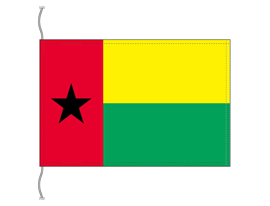 TOSPA ギニアビサウ 国旗 卓上旗 旗サイズ16×24cm テトロントロマット製 日本製 世界の国旗シリーズ