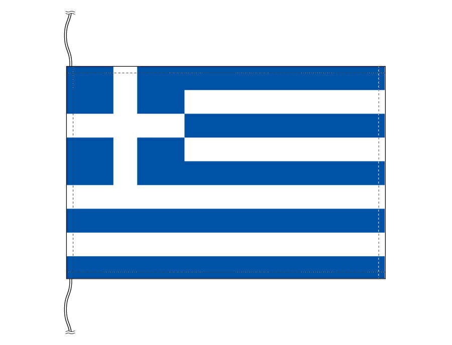 TOSPA ギリシャ 国旗 卓上旗 旗サイズ16×24cm テトロントロマット製 日本製 世界の国旗シリーズ