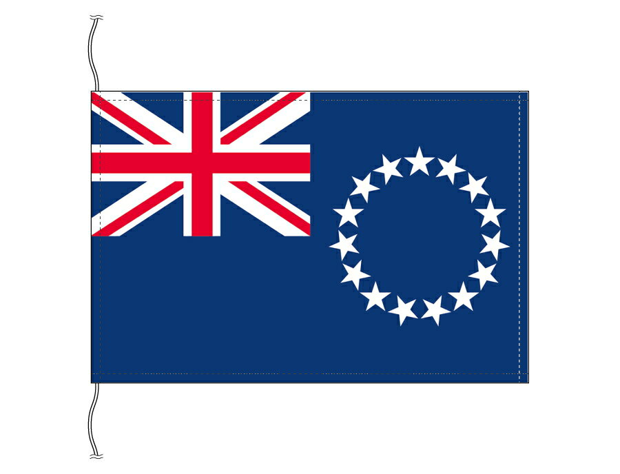 TOSPA クック諸島 国旗 卓上旗 旗サイズ16×24cm テトロントロマット製 日本製 世界の国旗シリーズ