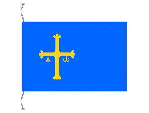 TOSPA スペイン 自治州旗 アストゥリアス州（卓上旗16×24cm 高級テトロン 日本製）