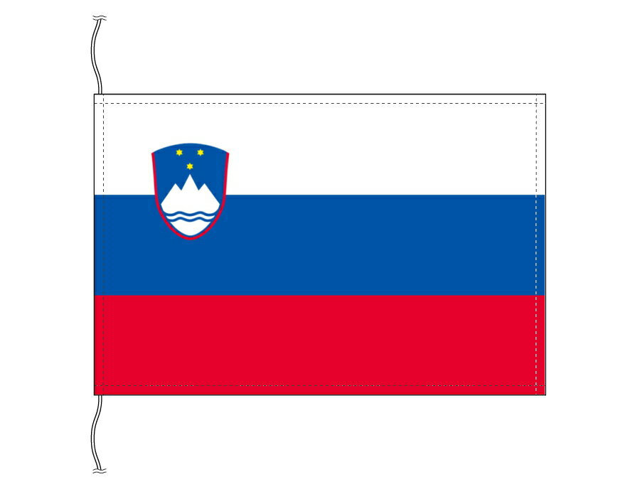 TOSPA スロベニア 国旗 卓上旗 旗サイズ16×24cm テトロントロマット製 日本製 世界の国旗シリーズ