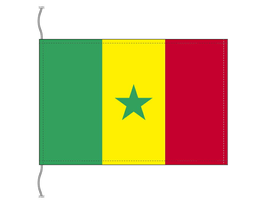 TOSPA セネガル 国旗 卓上旗 旗サイズ16×24cm テトロントロマット製 日本製 世界の国旗シリーズ