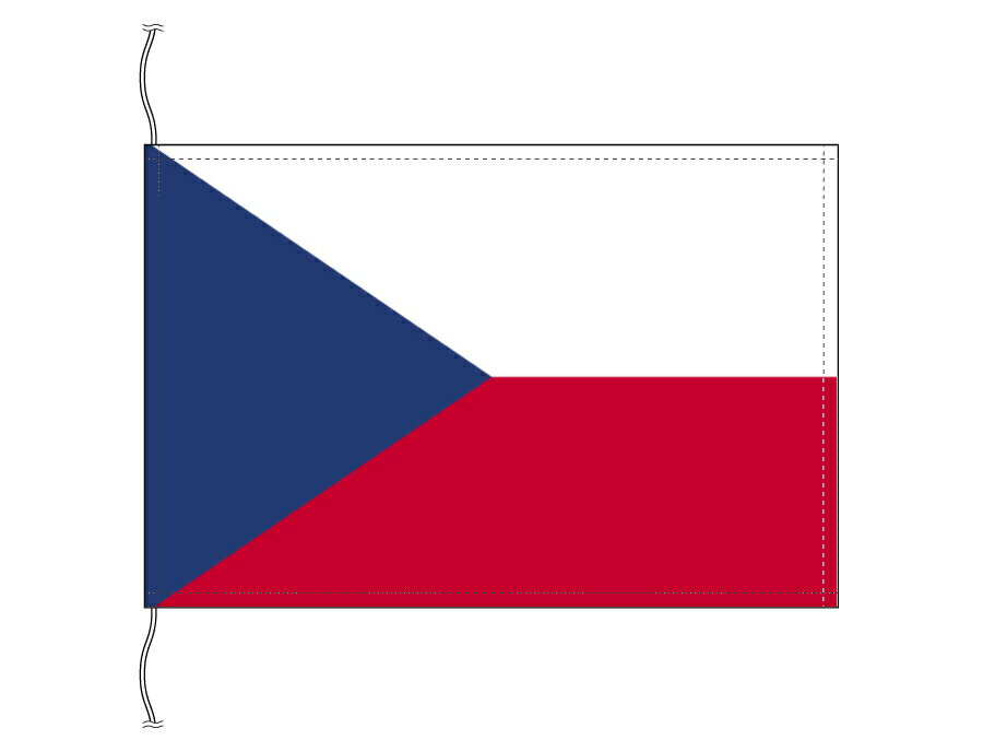 TOSPA チェコ 国旗 卓上旗 旗サイズ16×24cm テトロントロマット製 日本製 世界の国旗シリーズ