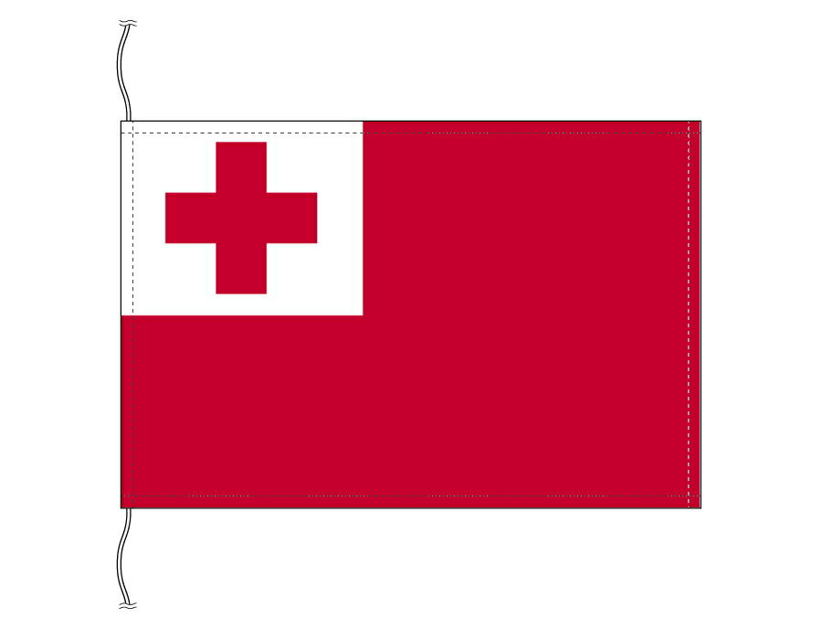 TOSPA トンガ 国旗 卓上旗 旗サイズ16×24cm テトロントロマット製 日本製 世界の国旗シリーズ