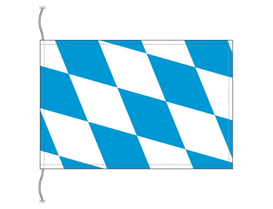 TOSPA ドイツ 州旗 バイエルン自由州(卓上旗16×24cm 高級テトロン 日本製）