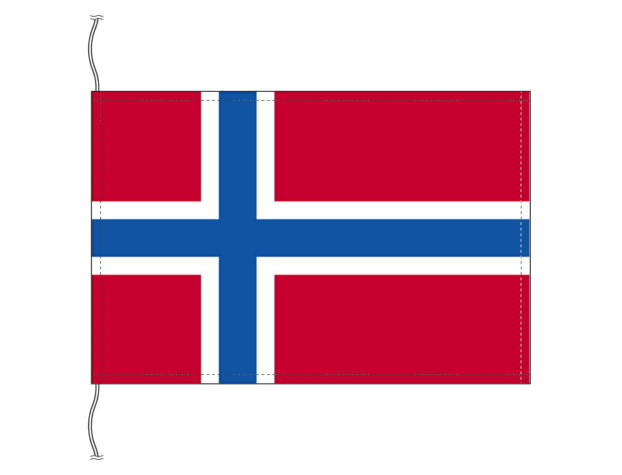 TOSPA ノルウェー 国旗 卓上旗 旗サイズ16×24cm テトロントロマット製 日本製 世界の国旗シリーズ