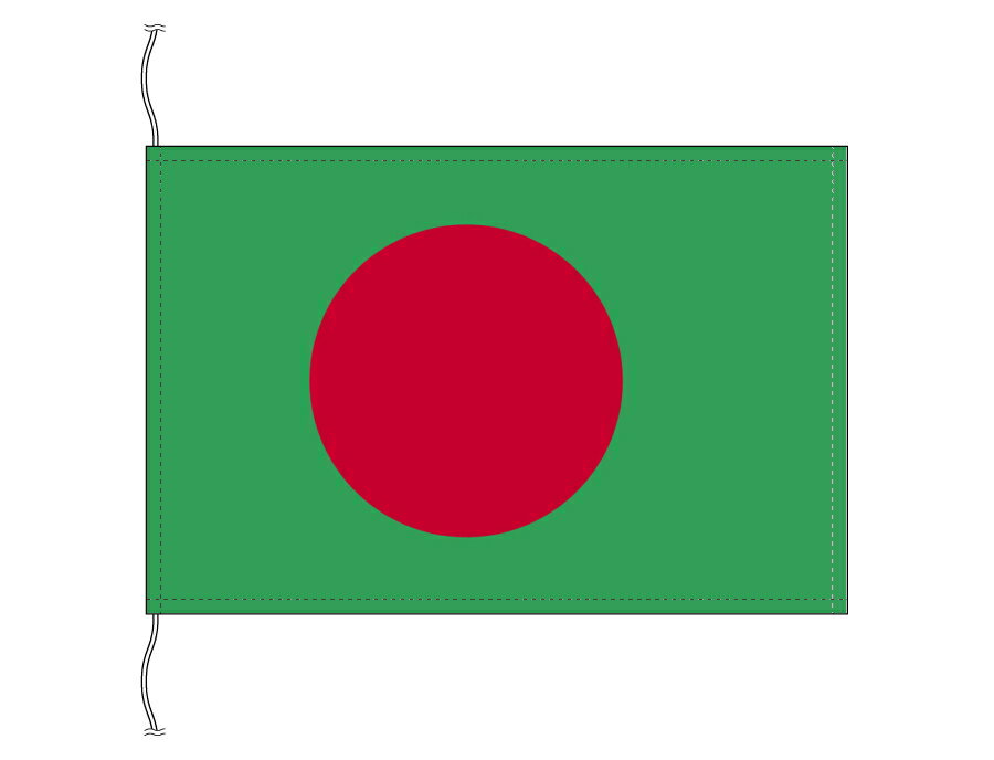 TOSPA バングラデシュ 国旗 卓上旗 旗サイズ16×24cm テトロントロマット製 日本製 世界の国旗シリーズ