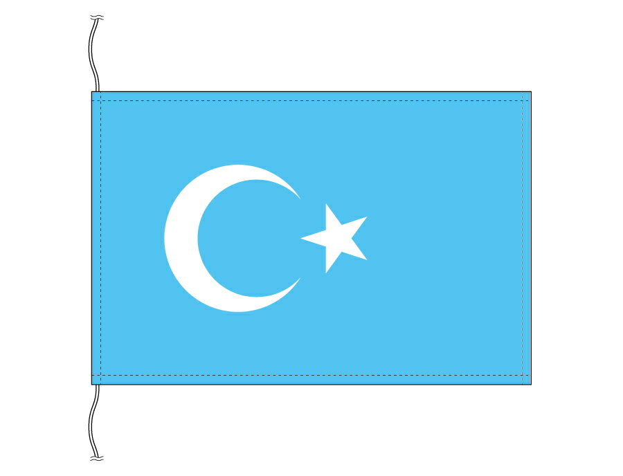 TOSPA 東トルキスタン ウイグル自治区 旗 卓上旗 旗サイズ16×24cm テトロントロマット製 日本製 世界の国旗シリーズ