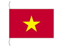 TOSPA ベトナム 国旗 卓上旗 旗サイズ16×24cm テトロントロマット製 日本製 世界の国旗シリーズ