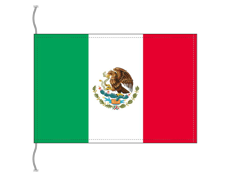 TOSPA メキシコ 国旗 卓上旗 旗サイズ16×24cm テトロントロマット製 日本製 世界の国旗シリーズ