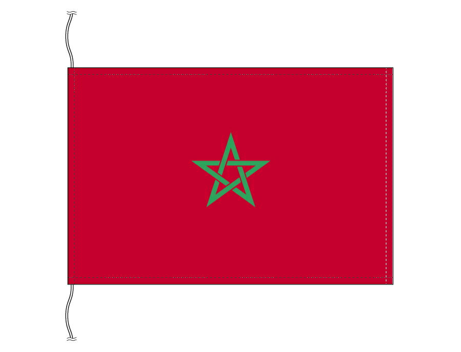 モロッコ 国旗 卓上旗[旗サイズ：16×24cm アクリル生地]