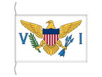 TOSPA アメリカ領ヴァージン諸島 旗 卓上旗 旗サイズ16×24cm テトロントロマット製 日本製 世界の国旗シリーズ IOC加盟地域