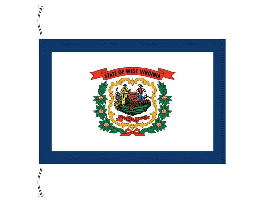TOSPA ウェストバージニア州旗 卓上旗[アメリカ合衆国の州旗 16×24cm 高級テトロン製]