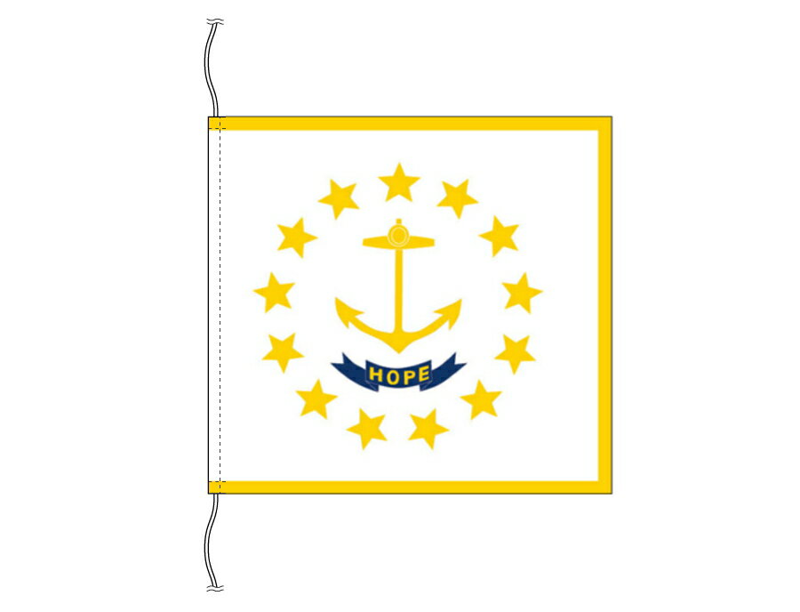 Rakuten - TOSPA ロードアイランド州旗 卓上旗[アメリカ合衆国の州旗 16×24cm 高級テトロン製]