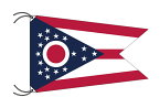 TOSPA オハイオ州旗[アメリカ合衆国の州旗 120×180cm 高級テトロン製]