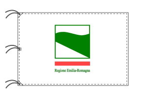 TOSPA イタリア 州旗 エミリア=ロマーニャ州(140×210cm 高級テトロン製 日本製)