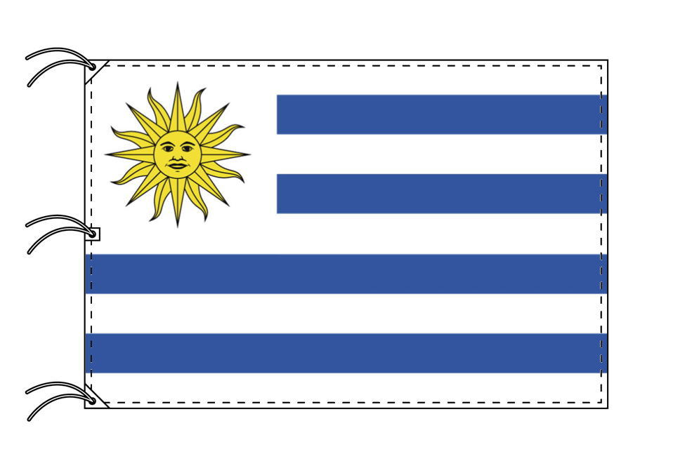 TOSPA ウルグアイ 国旗 180×270cm テトロン製 日本製 世界の国旗シリーズ
