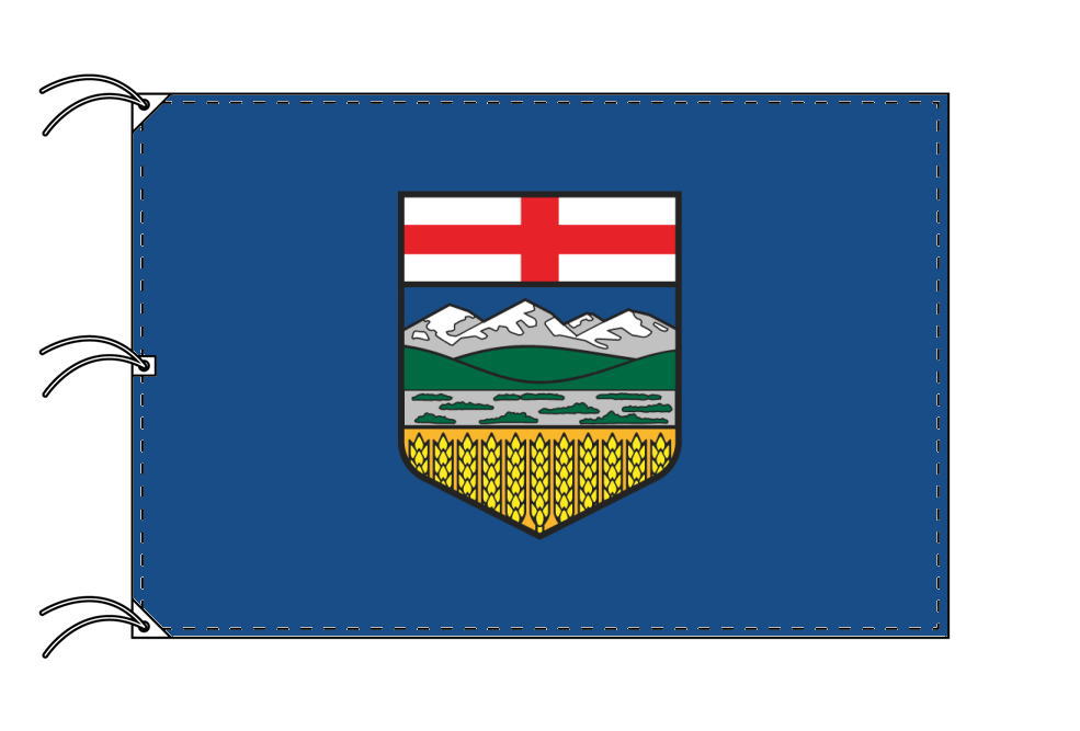 TOSPA アルバータ州の旗 カナダの州旗 140×210cm テトロン製 日本製 世界各国の州旗シリーズ