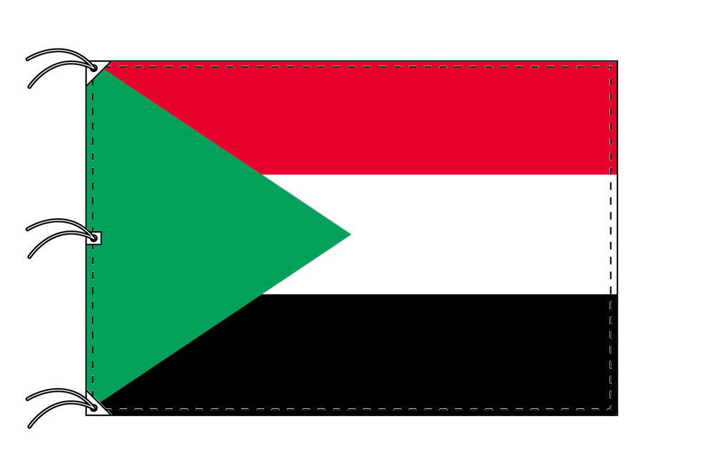 TOSPA スーダン 国旗 180×270cm テトロン製 日本製 世界の国旗シリーズ