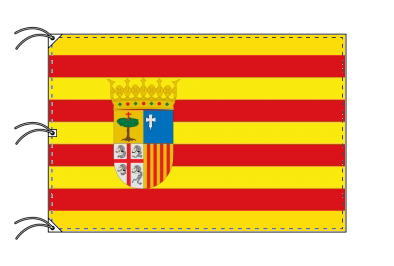 TOSPA スペイン 自治州旗 アラゴン州（140×210cm 高級テトロン 日本製）
