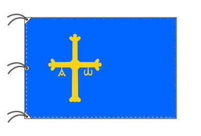 TOSPA スペイン 自治州旗 アストゥリアス州（140×210cm 高級テトロン 日本製）