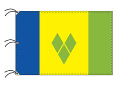 TOSPA セントビンセント グレナディーン諸島 国旗 180×270cm テトロン製 日本製 世界の国旗シリーズ