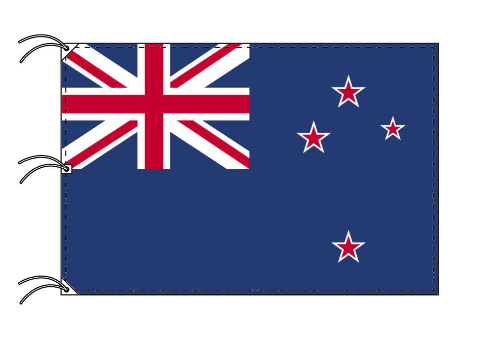 TOSPA ニュージーランド 国旗 180×270cm テトロン製 日本製 世界の国旗シリーズ