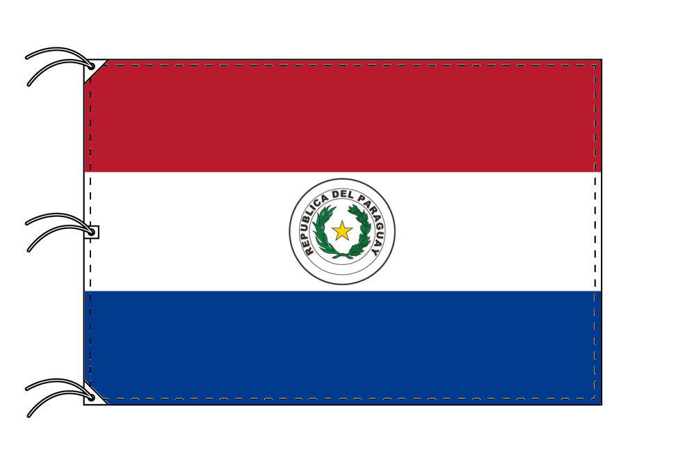 TOSPA パラグアイ 国旗 140×210cm テトロン製 日本製 世界の国旗シリーズ