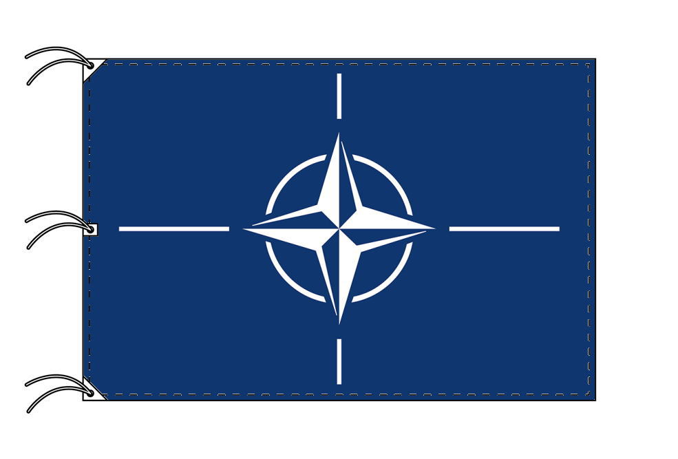 NATO ナトー 北大西洋条約機構 旗 140×210cm テトロン製 日本製 世界の国旗シリーズ