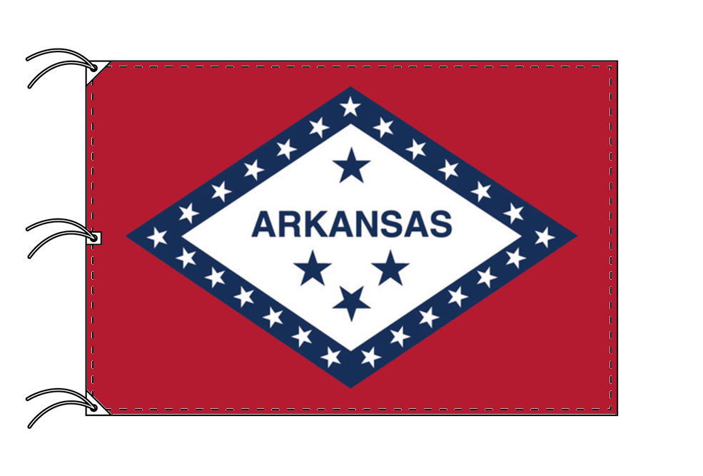 TOSPA アーカンソー州旗[アメリカ合衆国の州旗 140×210cm 高級テトロン製]
