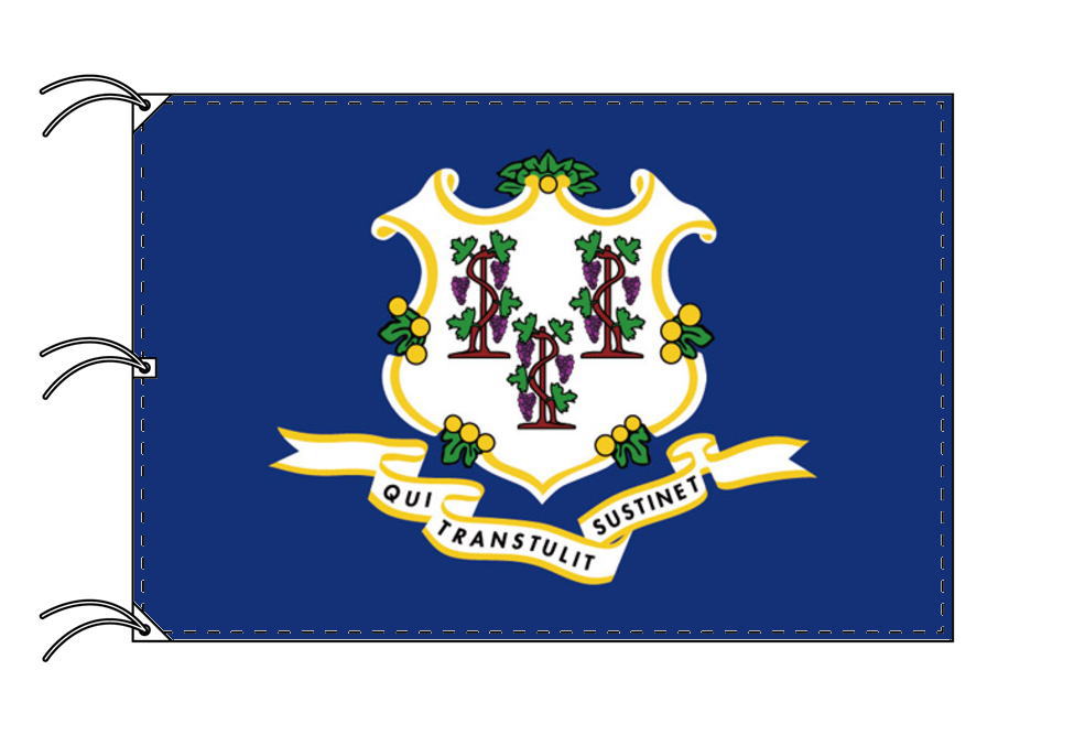TOSPA コネチカット州旗[アメリカ合衆国の州旗 140×210cm 高級テトロン製]