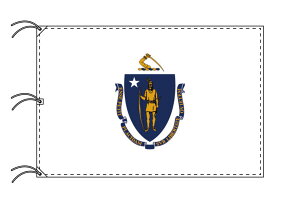 TOSPA マサチューセッツ州旗[アメリカ合衆国の州旗 140×210cm 高級テトロン製]