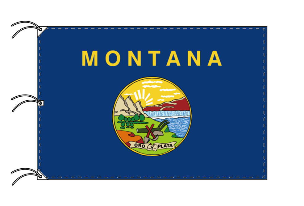 TOSPA モンタナ州旗[アメリカ合衆国の州旗 140×210cm 高級テトロン製]