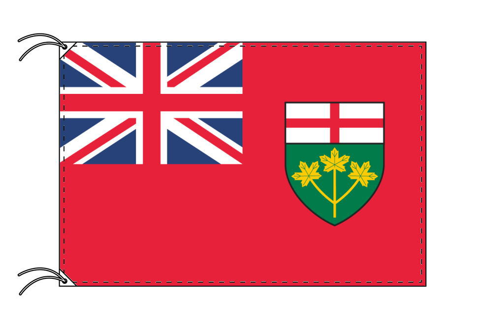 TOSPA オンタリオ州の旗 カナダの州旗 100×150cm テトロン製 日本製 世界各国の州旗シリーズ
