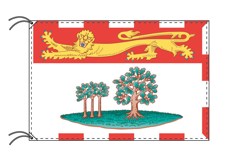 TOSPA プリンスエドワード州の旗 カナダの州旗 120×180cm テトロン製 日本製 世界各国の州旗シリーズ 1