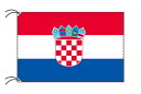 TOSPA 世界の国旗 クロアチア 高級国旗セット【アルミ合金ポール 壁面取付部品付】