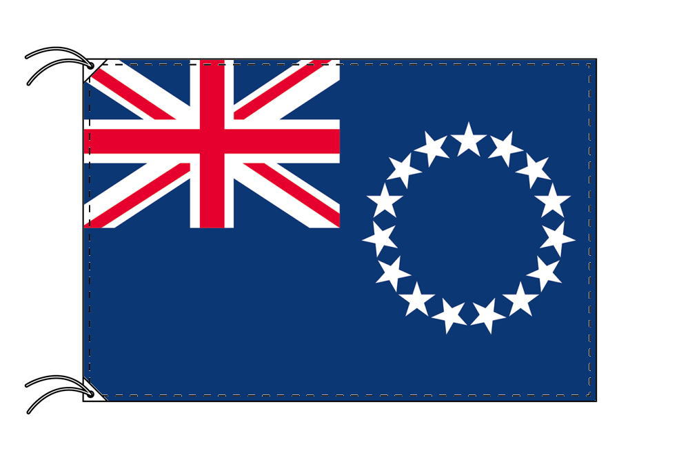 TOSPA クック諸島 国旗 90×135cm テトロン製 日本製 世界の国旗シリーズ