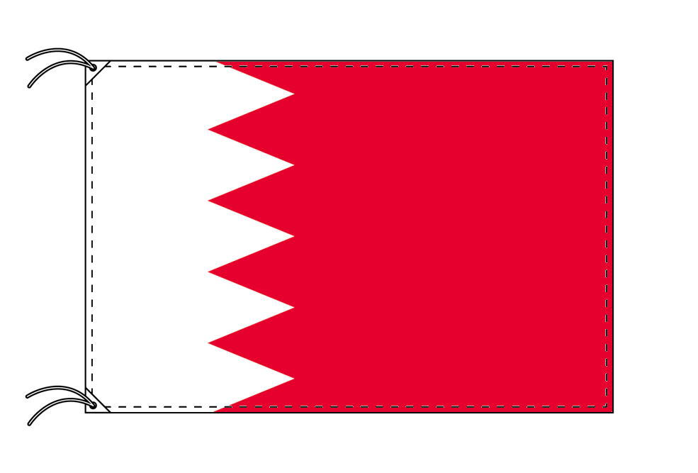 TOSPA バーレーン 国旗 120×180cm テトロン製 日本製 世界の国旗シリーズ 1