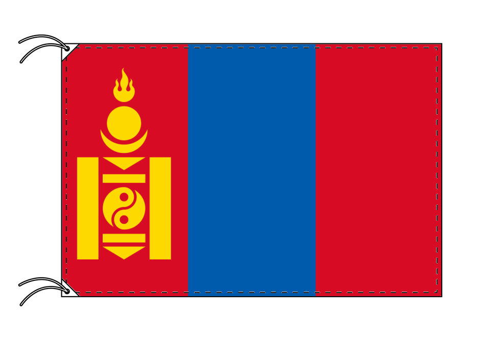 TOSPA モンゴル 国旗 100×150cm テトロン製 日本製 世界の国旗シリーズ