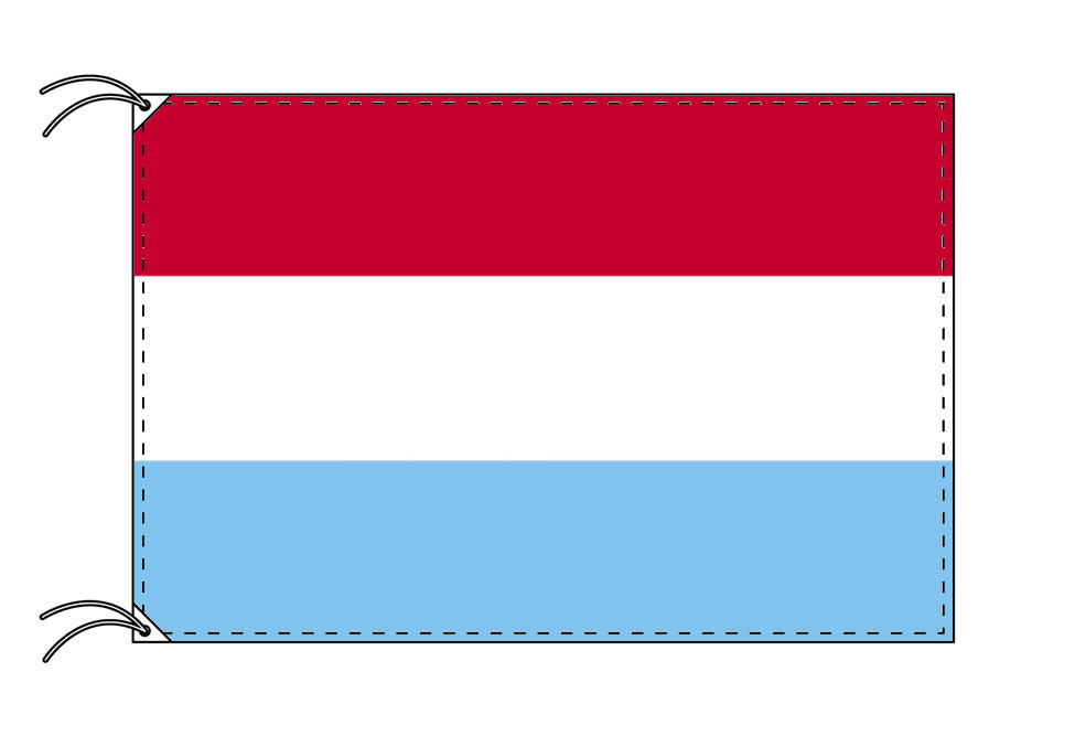 TOSPA ルクセンブルク 国旗 70×105cm テトロン製 日本製 世界の国旗シリーズ