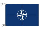 NATO ナトー 北大西洋条約機構 旗 70×105cm テトロン製 日本製 世界の国旗シリーズ