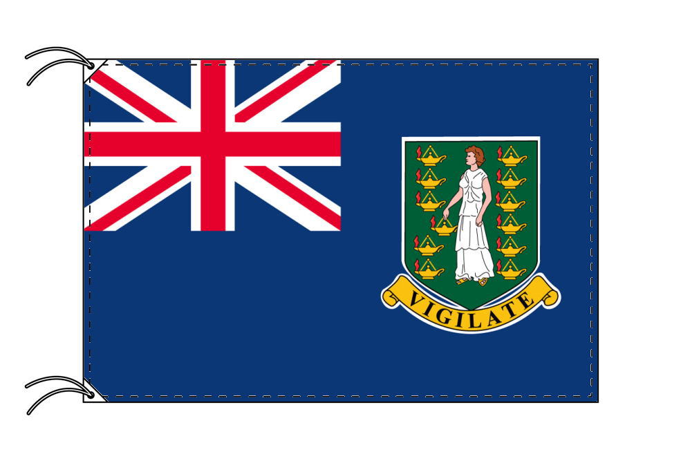 TOSPA イギリス領ヴァージン諸島 旗 70×105cm テトロン製 日本製 世界の国旗シリーズ IOC加盟地域
