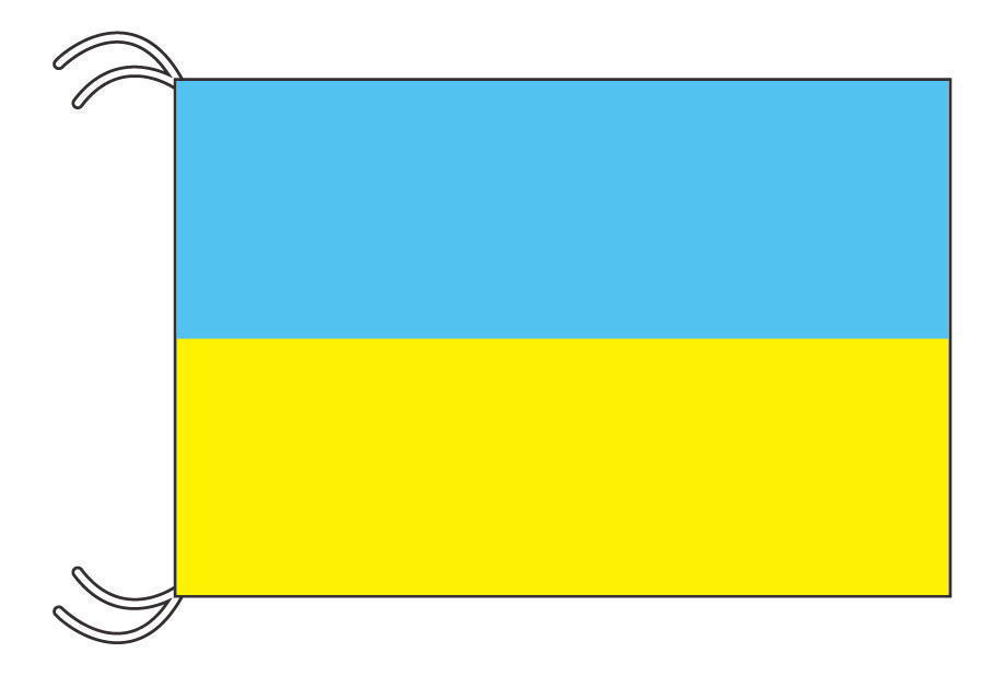 TOSPA ウクライナ 国旗 MLサイズ 45×67.5cm テトロン製 日本製 世界の国旗シリーズ