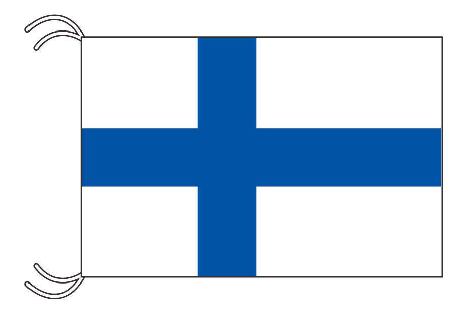 TOSPA フィンランド 国旗 MLサイズ 45×67.5cm テトロン製 日本製 世界の国旗シリーズ