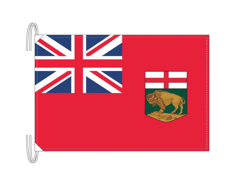 TOSPA マニトバ州の旗 カナダの州旗 Lサイズ 50×75cm テトロン製 日本製 世界各国の州旗シリーズ