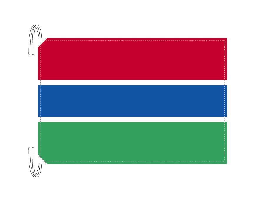 TOSPA ガンビア 国旗 Lサイズ 50×75cm テトロン製 日本製 世界の国旗シリーズ